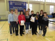Судейский корпус с победителями женского турнира ветеранов 2011г.